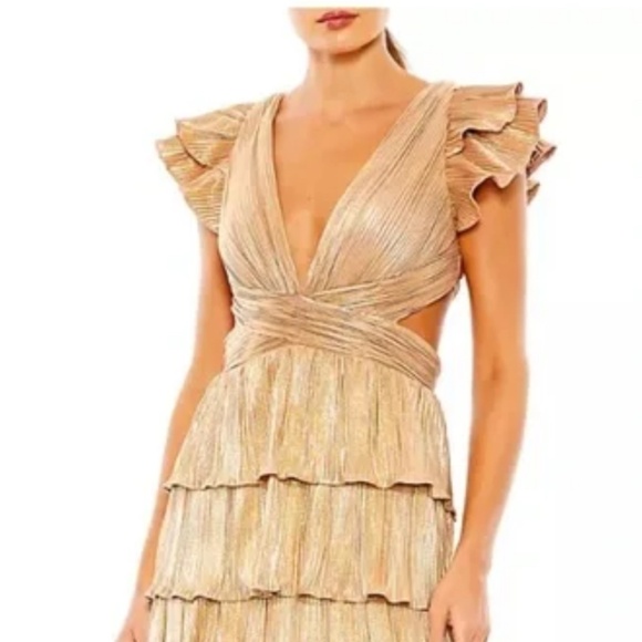 Gold / Champagne Mac Duggal Gown - Picture 3 of 3